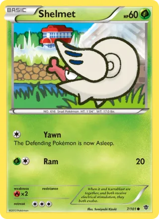 Shelmet #7 · Plasma Blast Pokémon card