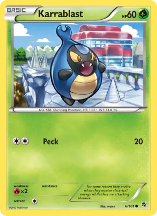 Karrablast #6 · Plasma Blast Pokémon card