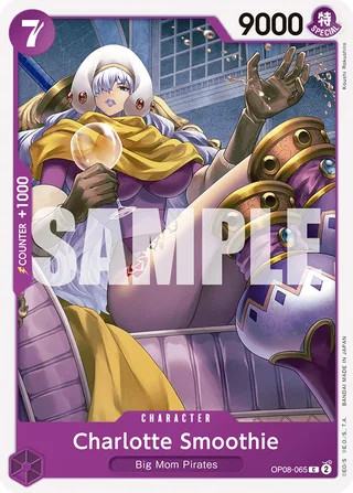Charlotte Smoothie #OP08-065 · Two Legends Pre-Release Cards One Piece card