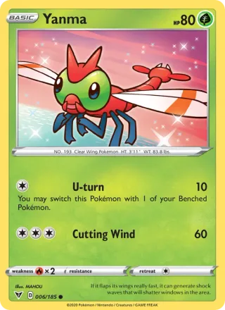 Yanma #6 · Vivid Voltage Pokémon card