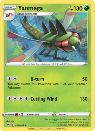 Yanmega #7 · Vivid Voltage Pokémon card