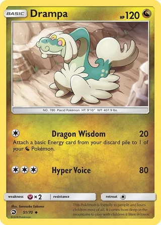 Drampa #51 · Dragon Majesty Pokémon card