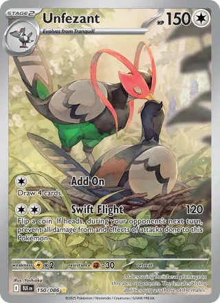 Unfezant #150 · Black Bolt Pokémon card