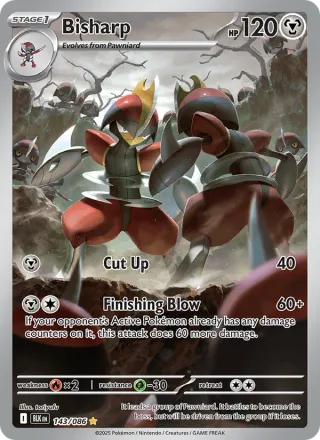 Bisharp #143 · Black Bolt Pokémon card