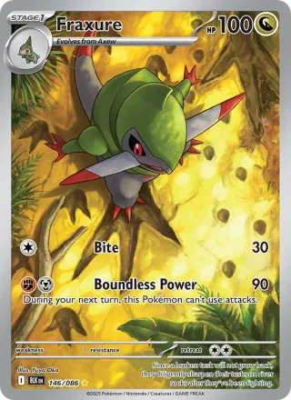 Fraxure #146 · Black Bolt Pokémon card