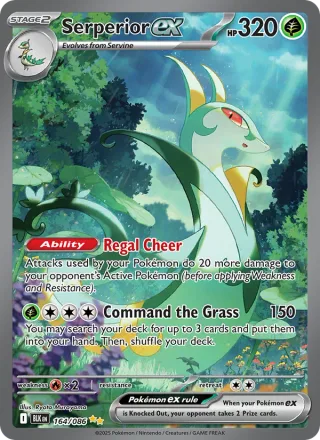 Serperior ex #164 · Black Bolt Pokémon card