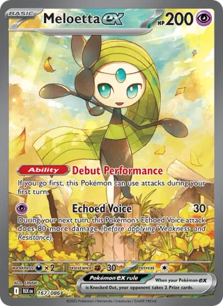 Meloetta ex #167 · Black Bolt Pokémon card
