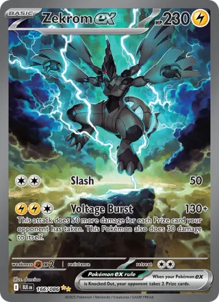 Zekrom ex #166 · Black Bolt Pokémon card