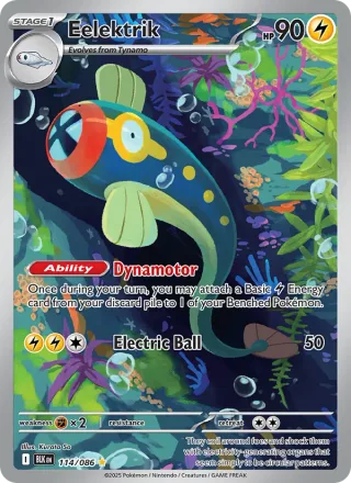 Eelektrik #114 · Black Bolt Pokémon card