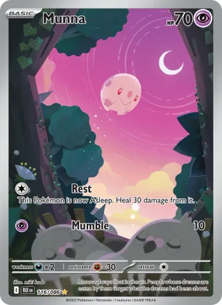 Munna #116 · Black Bolt Pokémon card