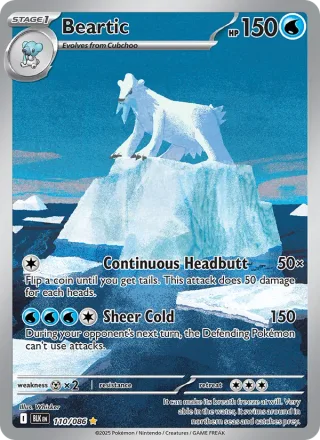 Beartic #110 · Black Bolt Pokémon card