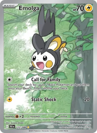 Emolga #112 · Black Bolt Pokémon card