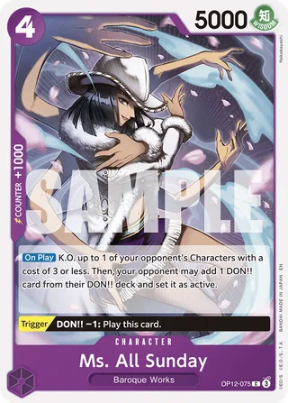 Ms. All Sunday #OP12-075 · Legacy of the Master One Piece card