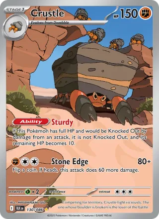 Crustle #130 · Black Bolt Pokémon card