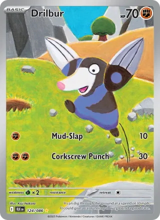 Drilbur #124 · Black Bolt Pokémon card