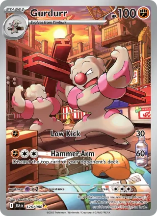 Gurdurr #126 · Black Bolt Pokémon card