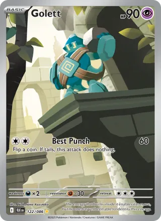 Golett #122 · Black Bolt Pokémon card