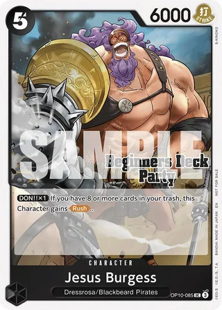 Jesus Burgess (Beginners Deck Party [ST-23] - [ST-28] Participation Pack) #OP10-085-beginners-deck-party-st-23-st-28-participation-pack · One Piece Promotion Cards One Piece card