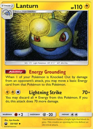 Lanturn #50 · Celestial Storm Pokémon card