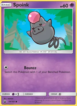 Spoink #59 · Celestial Storm Pokémon card