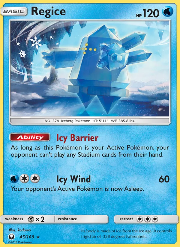 Regice full card art