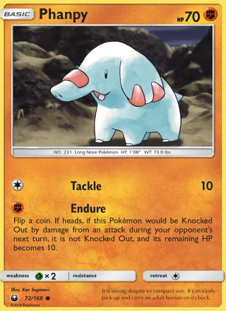 Phanpy #72 · Celestial Storm Pokémon card
