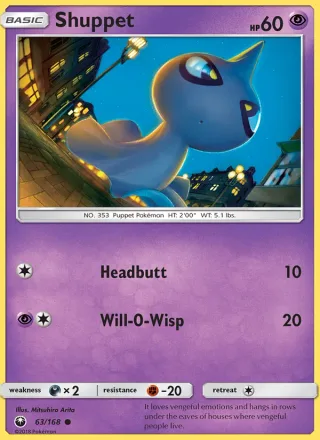 Shuppet #63 · Celestial Storm Pokémon card