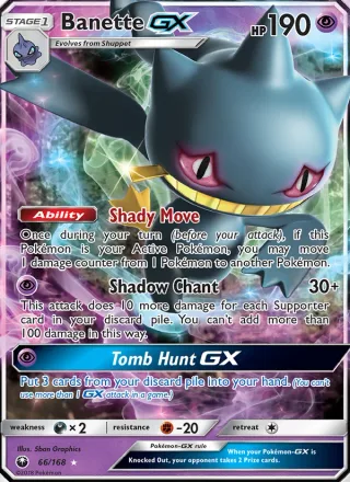 Banette GX #66 · Celestial Storm Pokémon card