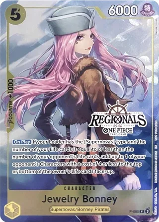 Jewelry Bonney (CS 25-26 Regionals Textured Chase Promo) #P-085-cs-25-26-regionals-textured-chase-promo · One Piece Promotion Cards One Piece card