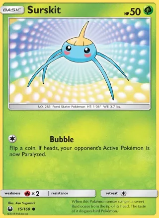 Surskit #15 · Celestial Storm Pokémon card