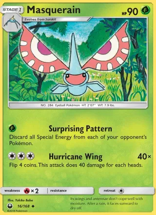 Masquerain #16 · Celestial Storm Pokémon card
