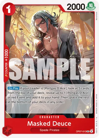 Masked Deuce #OP07-013 · 500 Years in the Future Pre-Release Cards One Piece card