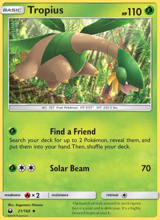 Tropius #21 · Celestial Storm Pokémon card