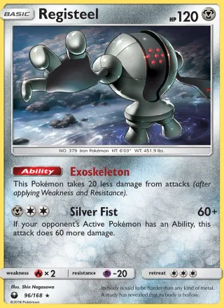Registeel #96 · Celestial Storm Pokémon card