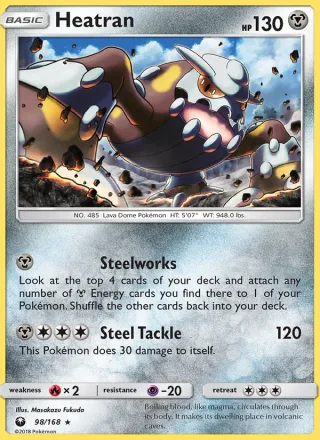 Heatran #98 · Celestial Storm Pokémon card