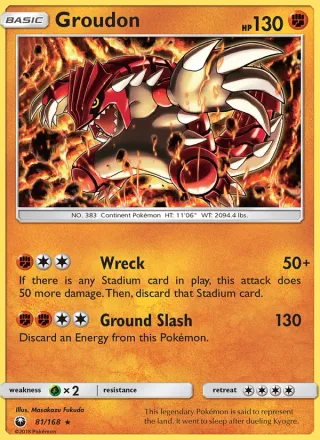 Groudon #81 · Celestial Storm Pokémon card