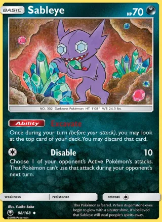 Sableye #88 · Celestial Storm Pokémon card