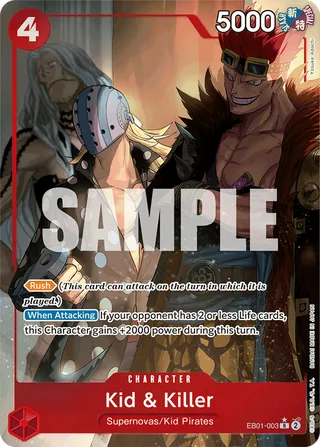 Kid & Killer (Alternate Art) #EB01-003-alternate-art · Extra Booster: Memorial Collection One Piece card