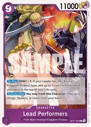 Lead Performers #OP17-061 · The World's Strongest Warriors One Piece card