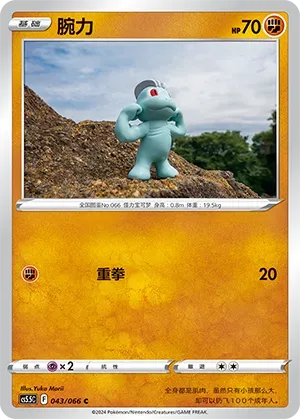 Machop (腕力) #043 · CS5.5C (暗影夺辉) Pokémon Chinese card