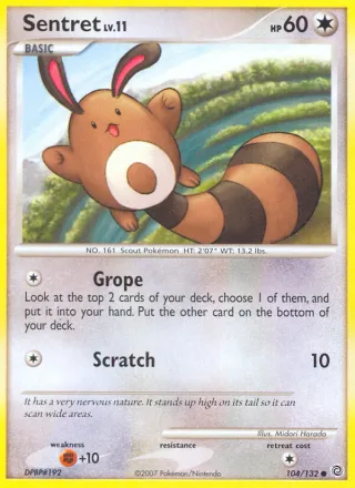 Sentret #104 · Secret Wonders Pokémon card