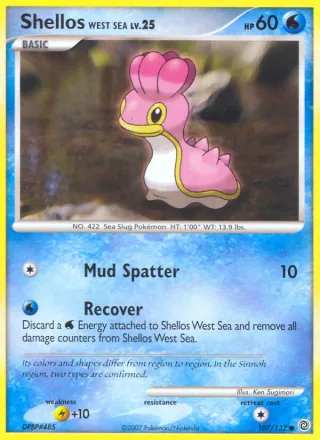 Shellos West Sea #107 · Secret Wonders Pokémon card