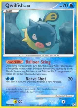 Qwilfish · Secret Wonders Pokémon card