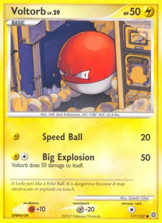 Voltorb #117 · Secret Wonders Pokémon card