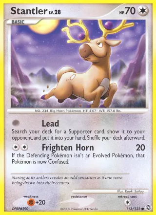 Stantler #113 · Secret Wonders Pokémon card