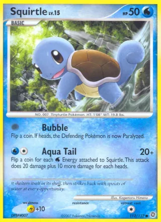 Squirtle #112 · Secret Wonders Pokémon card