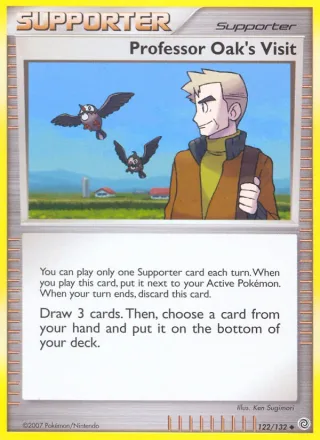 Professor Oak's Visit #122 · Secret Wonders Pokémon card