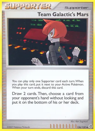 Team Galactic's Mars #126 · Secret Wonders Pokémon card