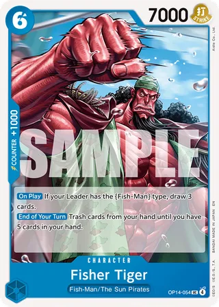 Fisher Tiger #OP14-054 · The Azure Sea's Seven One Piece card