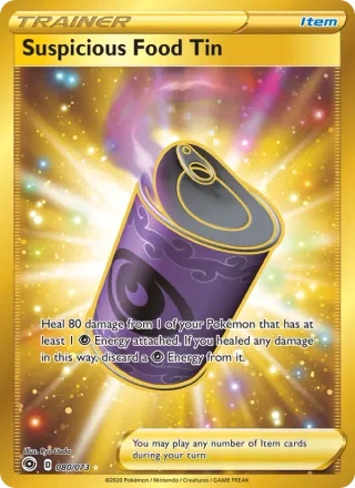 Suspicious Food Tin #80 · Champion's Path Pokémon card